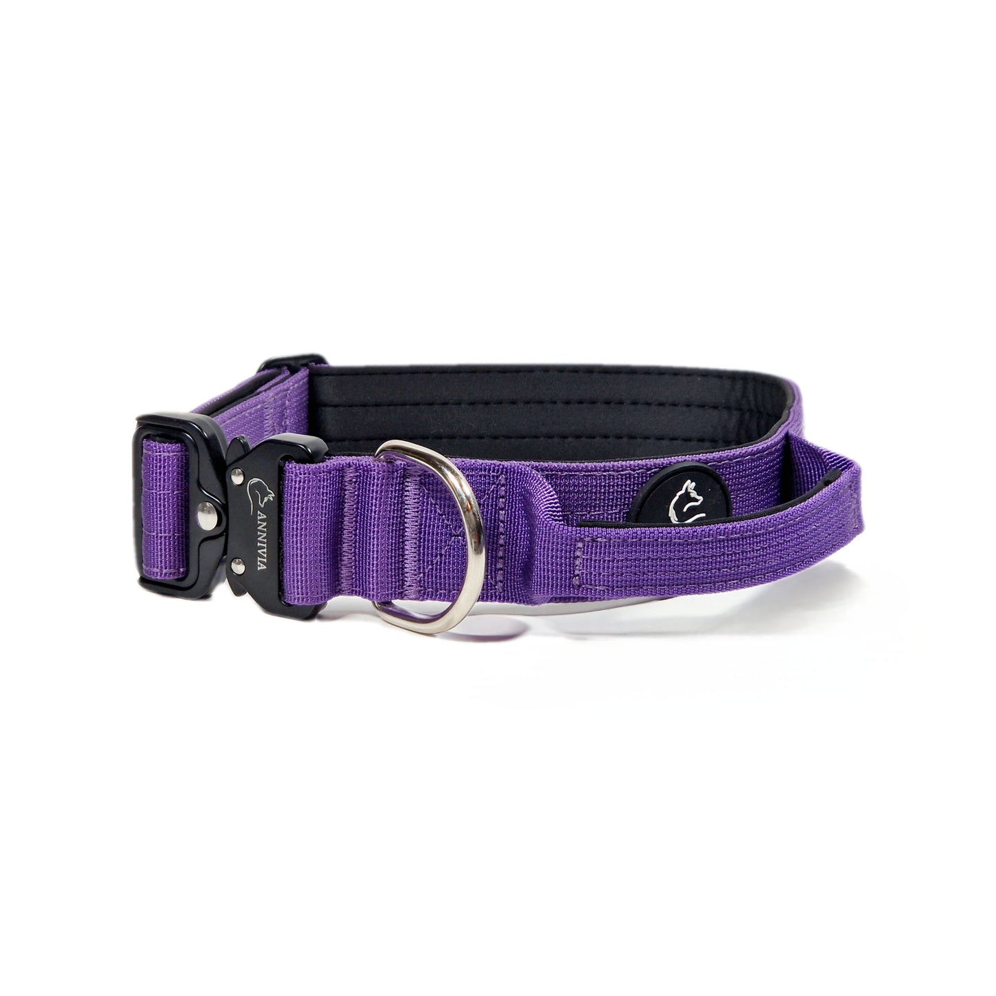 Tactical dog collar Purple (4 cm)