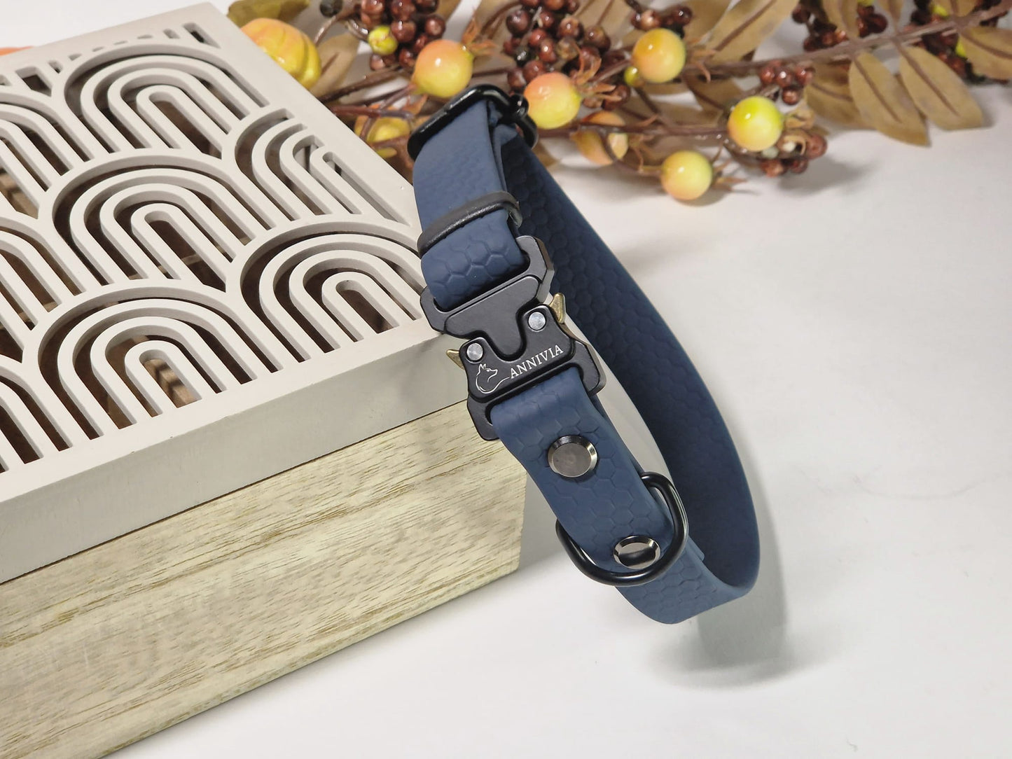 Hexa suņu kakla siksna marine zila krāsa, ūdensizturīga