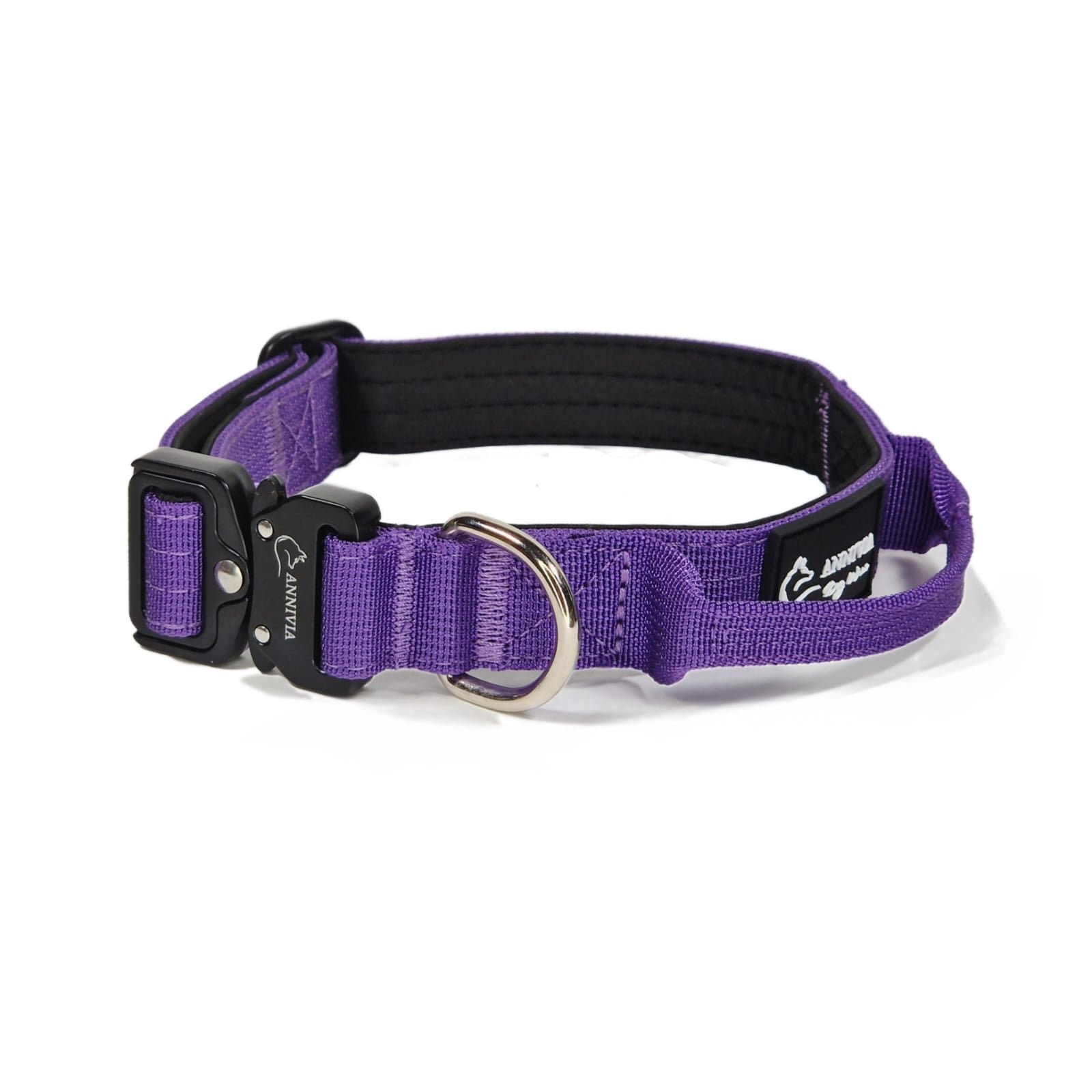 Mini taktiskā suņu kakla siksna ar rokturi, miksts neoprēns, spēcīgs neilons.