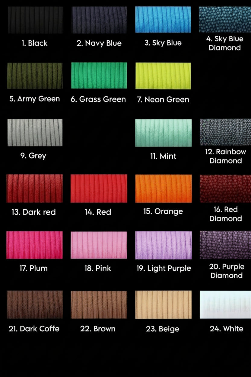 BioThane ar Paracord Suņu Kakla Siksna - Krāsu Izvēle - Annivia Dog Wear