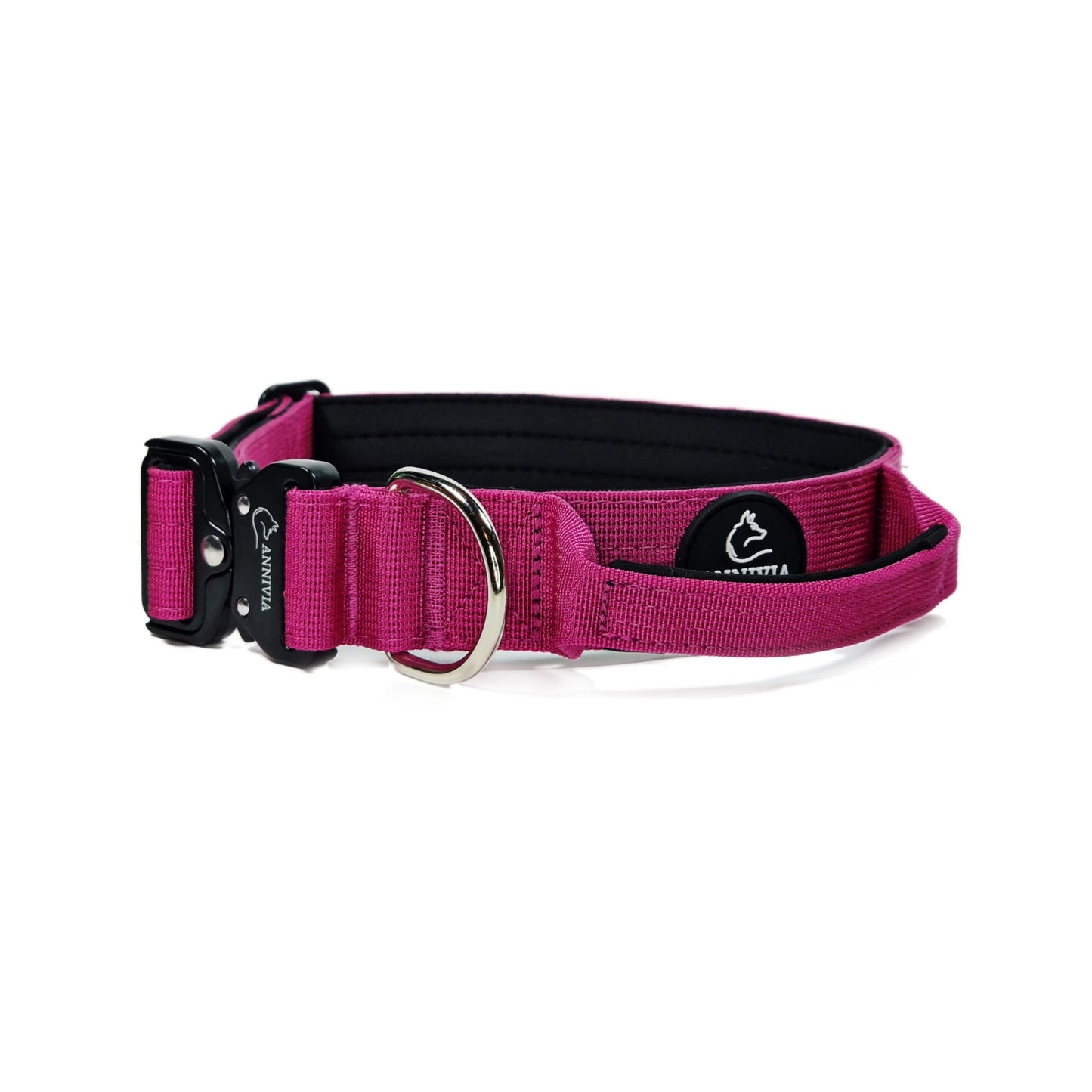 Tactical dog collar Magenta Pink (4 cm)