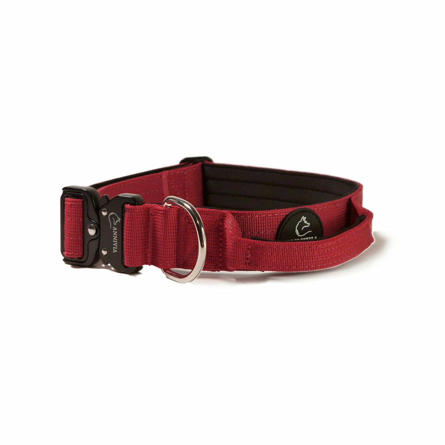 Tactical dog collar Dark Red (4 cm)