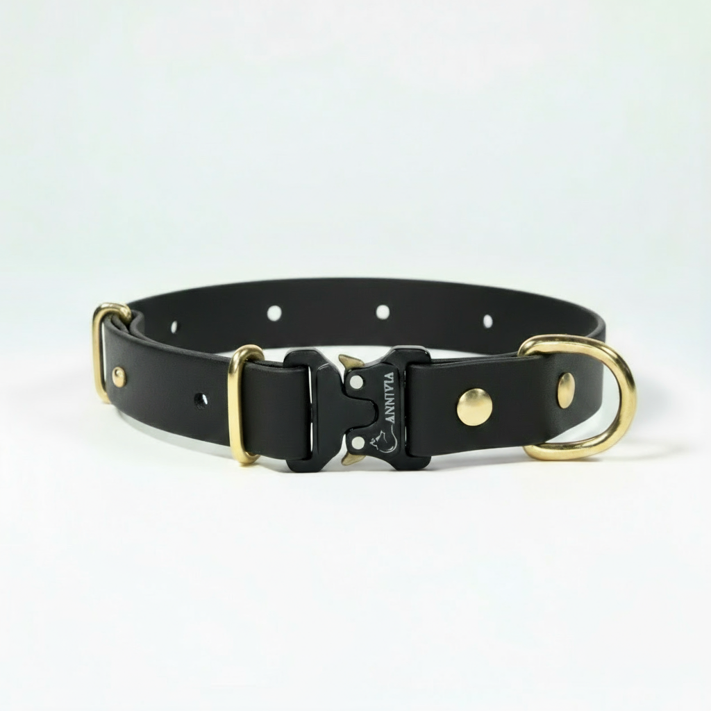 BioThane Elegance suņu kakla siksna - Black