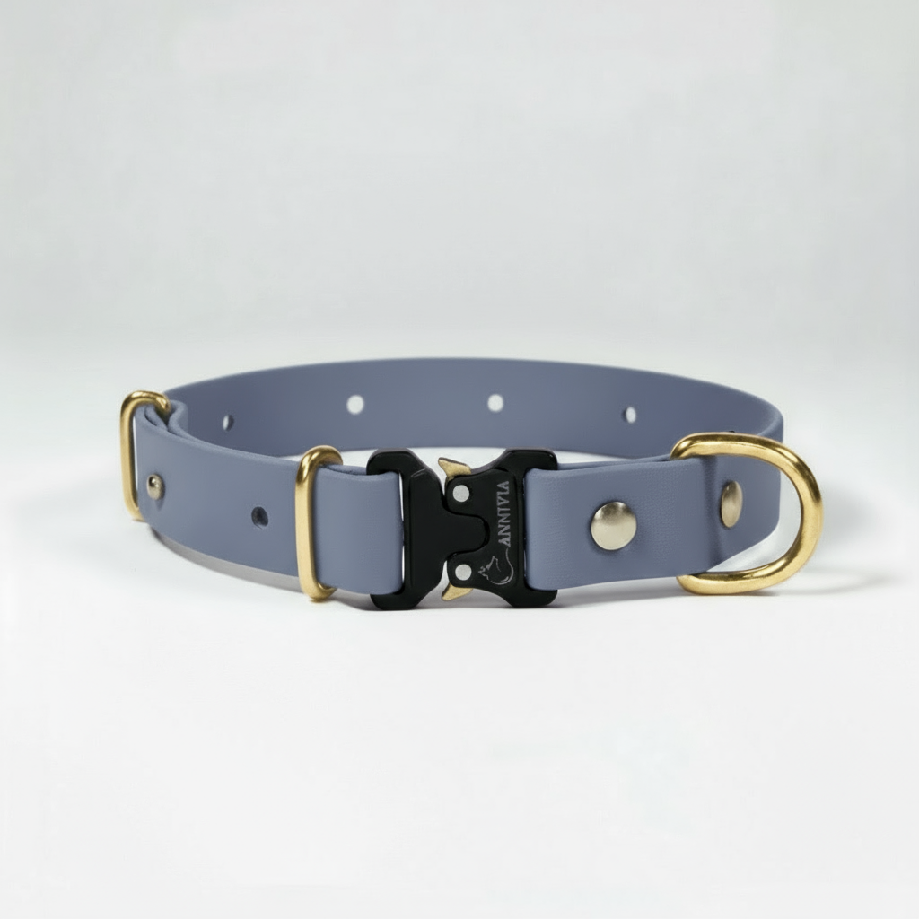 BioThane Elegance suņu kakla siksna - Grey