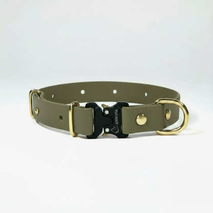 BioThane Elegance suņu kakla siksna - Military Olive