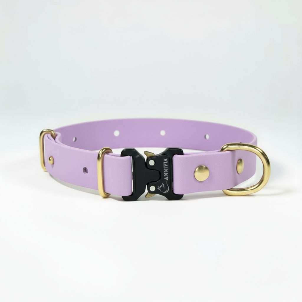 BioThane Elegance suņu kakla siksna - Pastel Purple