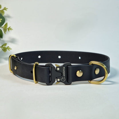 Biothane zelta elegance suņu kakla siksna