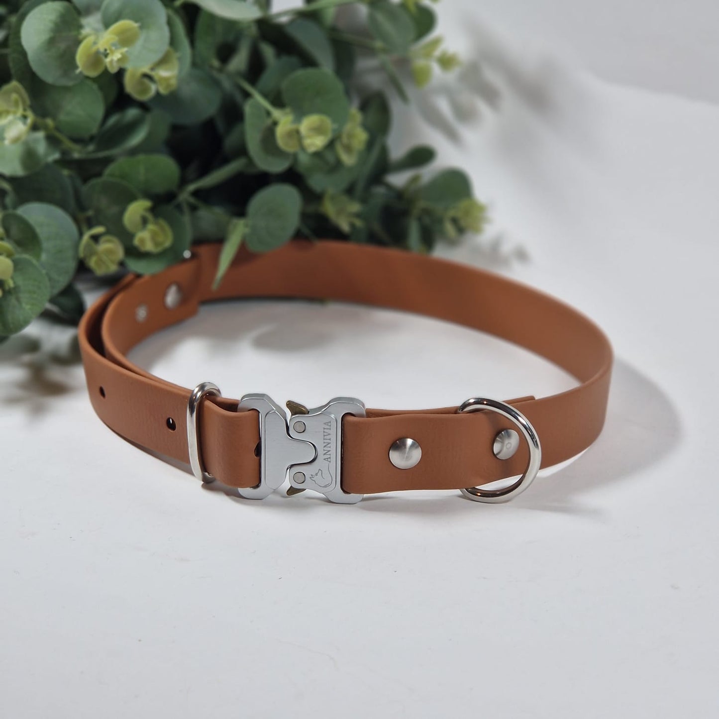 Biothane Silver Elegance dog collar - Color choice