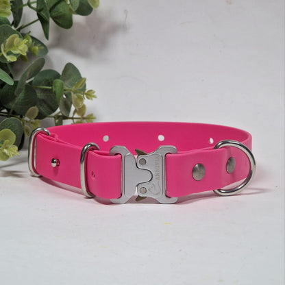 Biothane Silver Elegance dog collar - Color choice