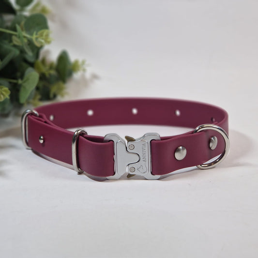 Biothane Silver Elegance dog collar - Color choice