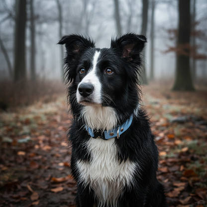 Borderkollijs ar Annivia Elegance kakla siksnu rudens-ziemas vidē
