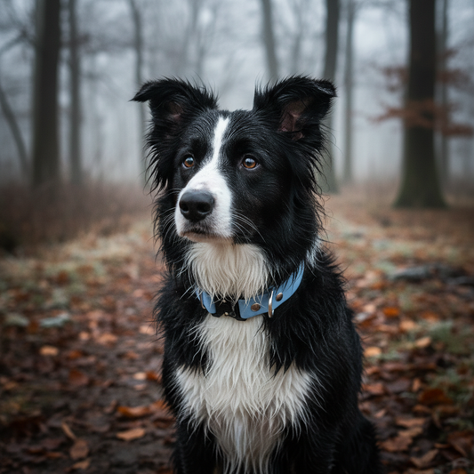 Borderkollijs ar Annivia Elegance kakla siksnu rudens-ziemas vidē