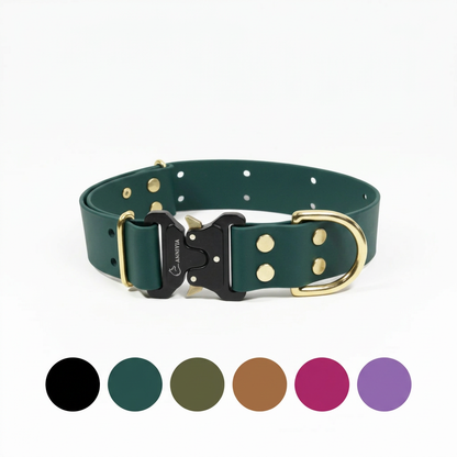 Dark Green MAXI Zelta Elegance kaklasiksna ar sešu krāsu paleti
