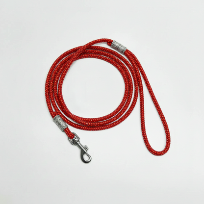 Diamond suņu Izstāžu Pavada ar Rhinestone Kristāliem - sarkana 