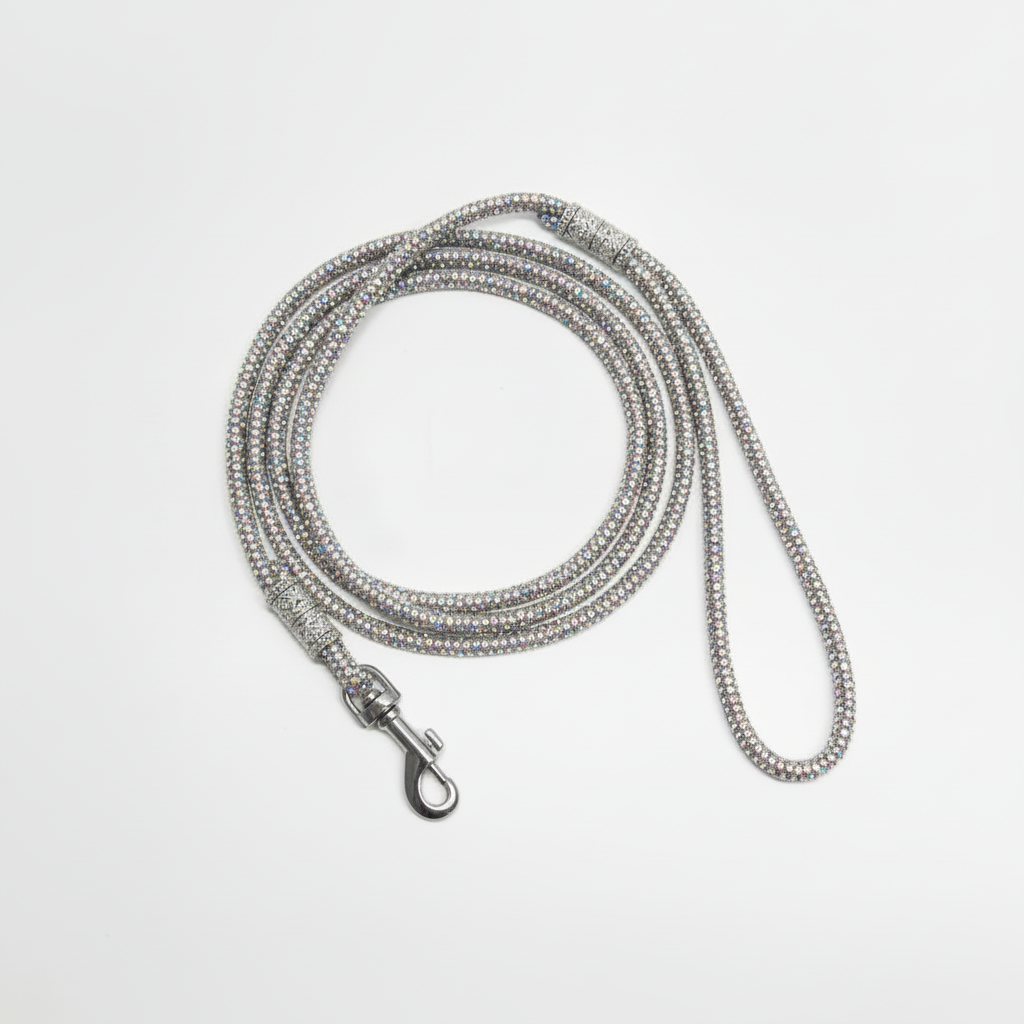 Diamond suņu Izstāžu Pavada ar Rhinestone Kristāliem - varavīksne 