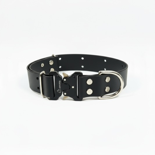 Maxi BioThane Elegance suņu kakla siksna - Black