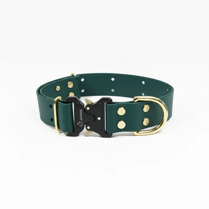 Maxi BioThane Elegance suņu kakla siksna - Dark Green