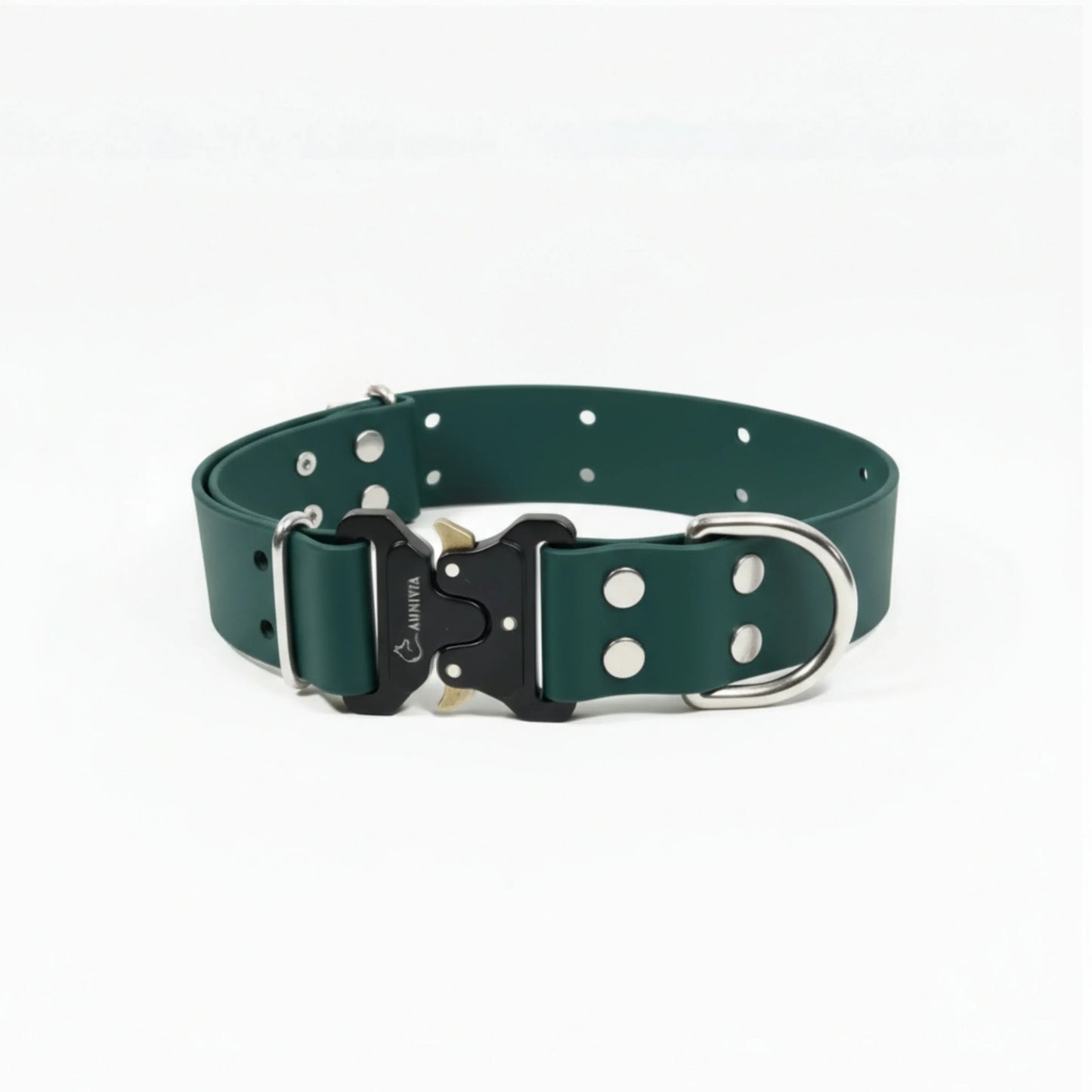 Maxi BioThane Elegance suņu kakla siksna - Dark Green