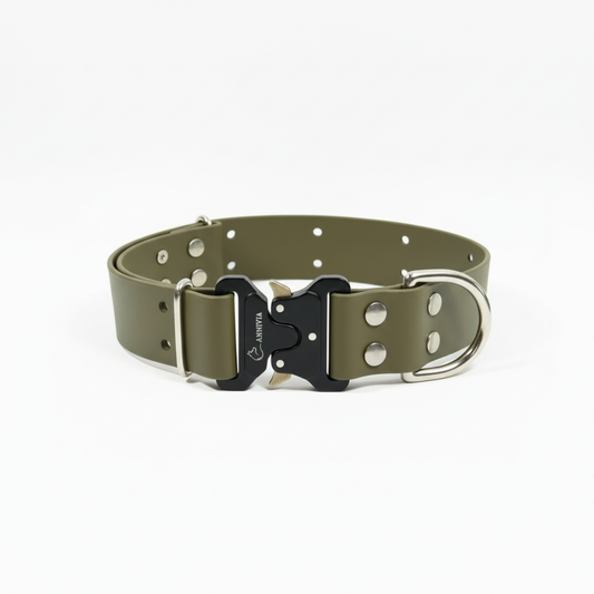 Maxi BioThane Elegance suņu kakla siksna - Military Olive