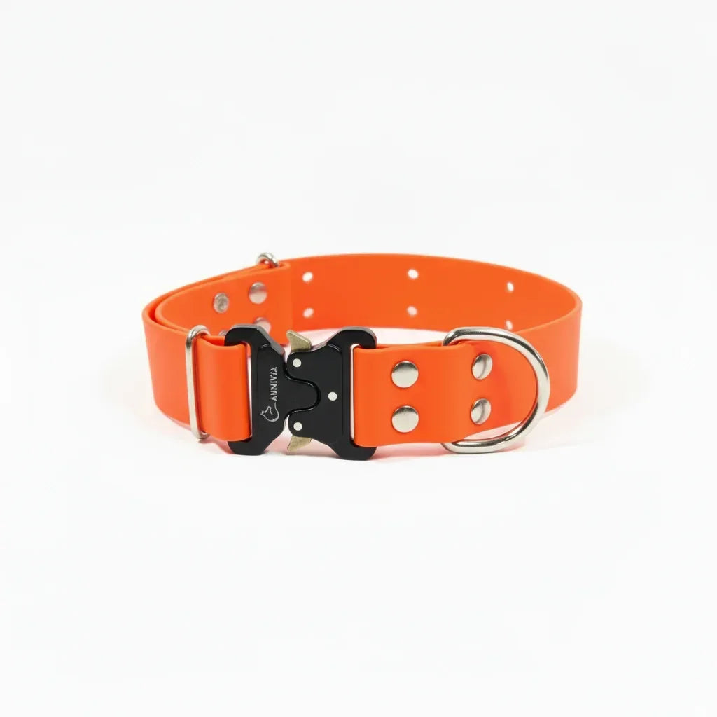 Maxi BioThane Elegance suņu kakla siksna - Orange