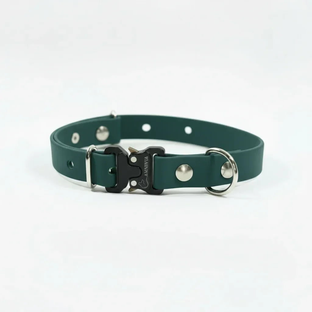 Mini Elegance suņu kakla siksna - Dark Green