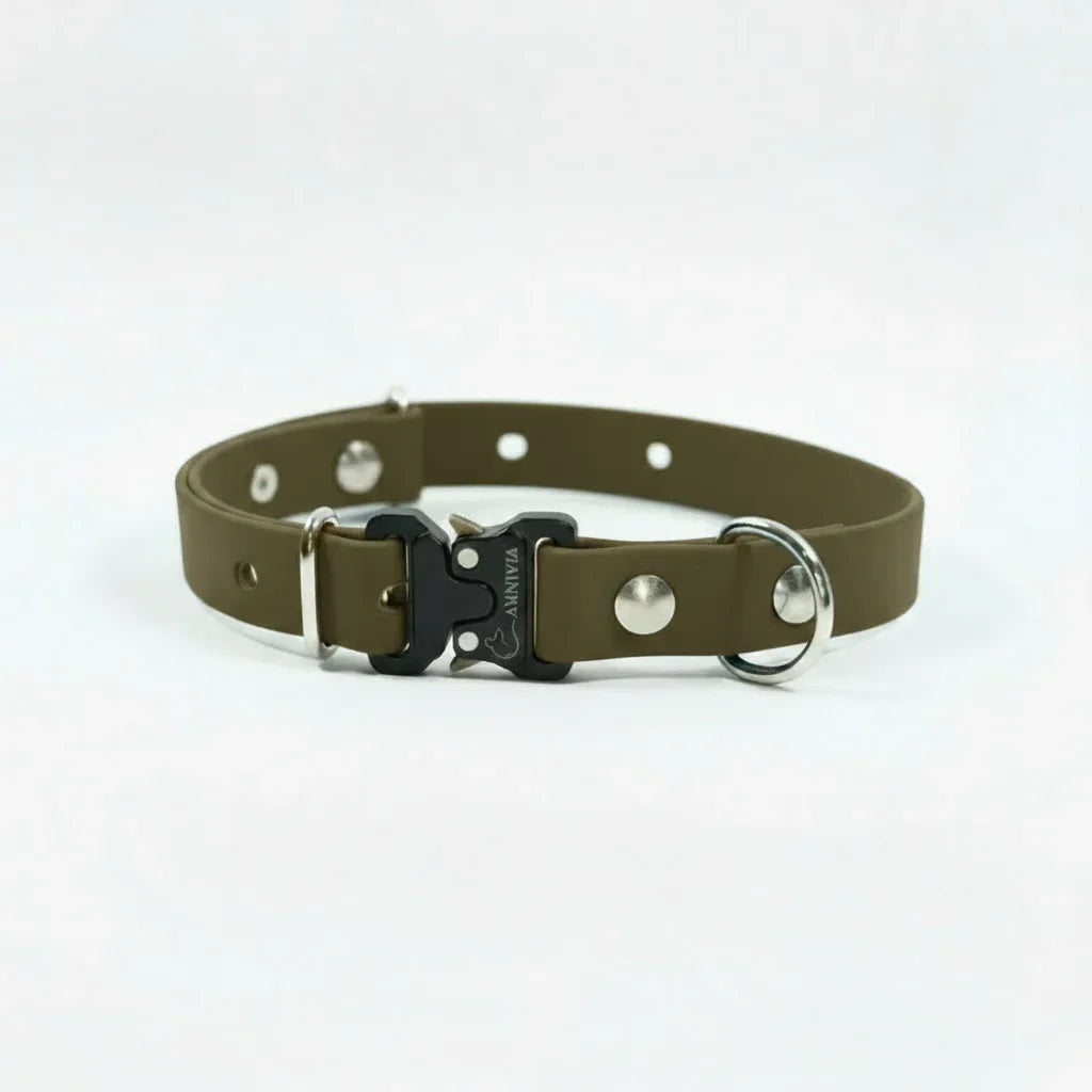 Mini Elegance suņu kakla siksna - Military Olive