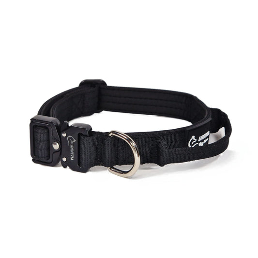 Mini taktiskā suņu kakla siksna ar rokturi, miksts neoprēns, spēcīgs neilons.
