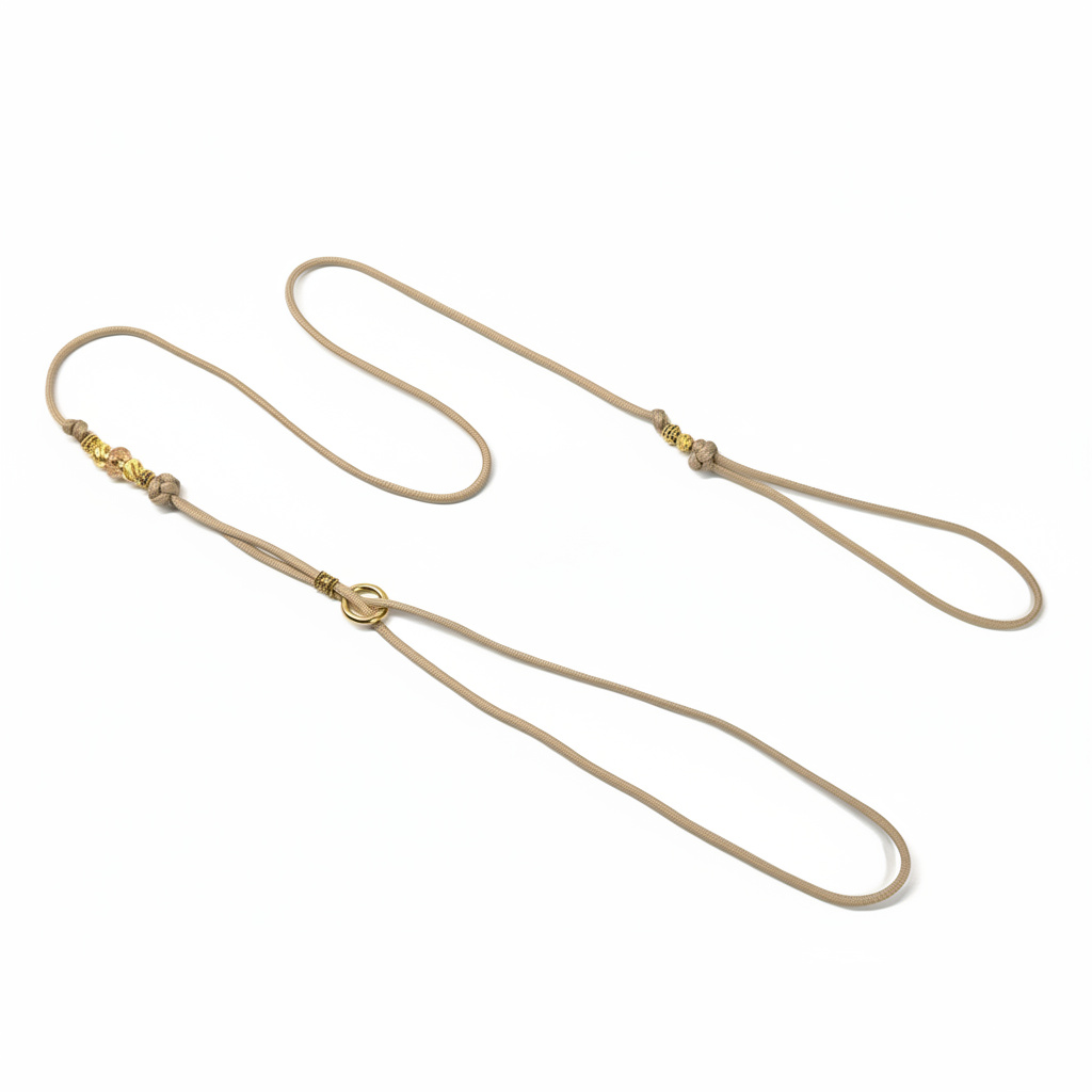 Izstāžu pavadas ar zelta furnitūru, savelkošā