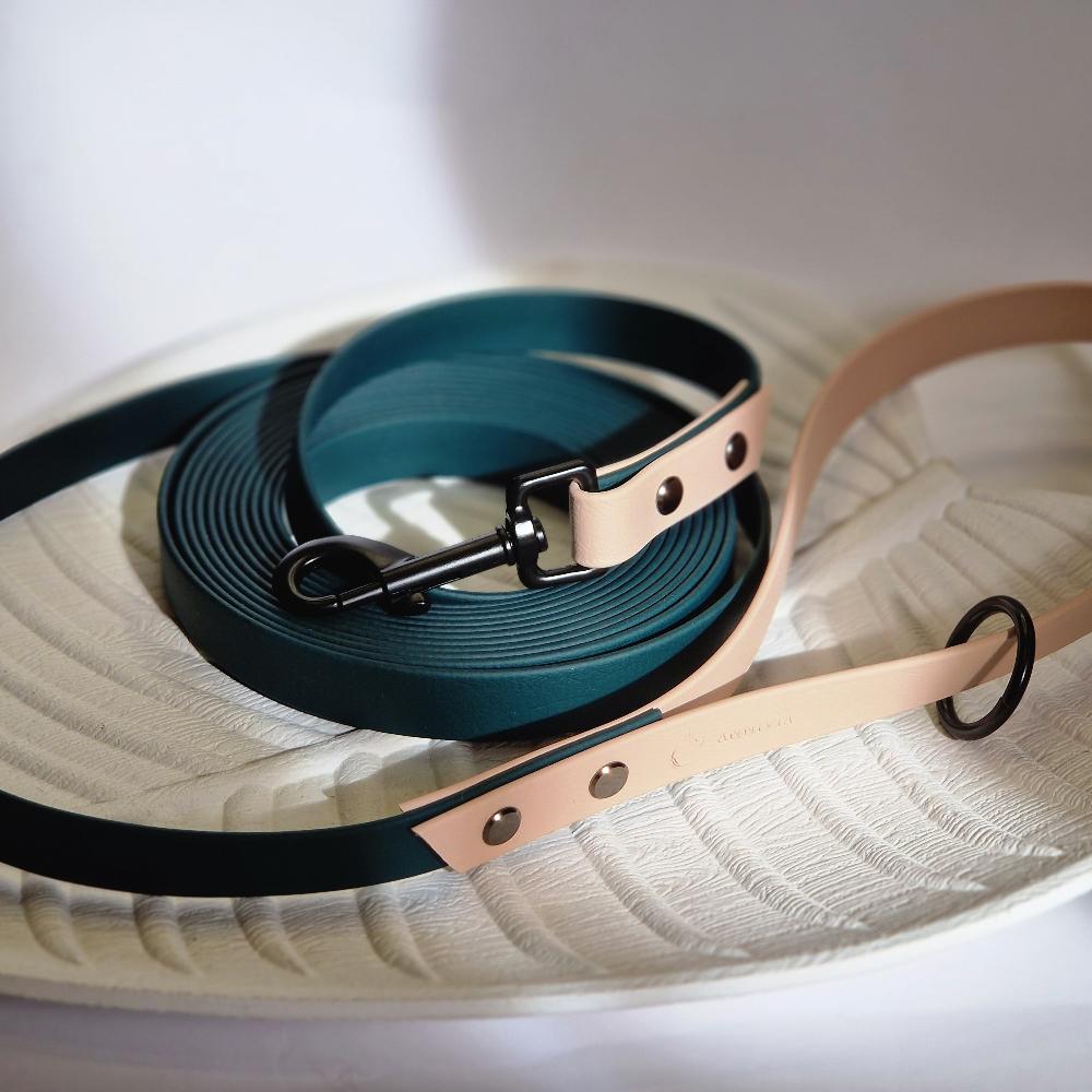biothane dog leash dark green