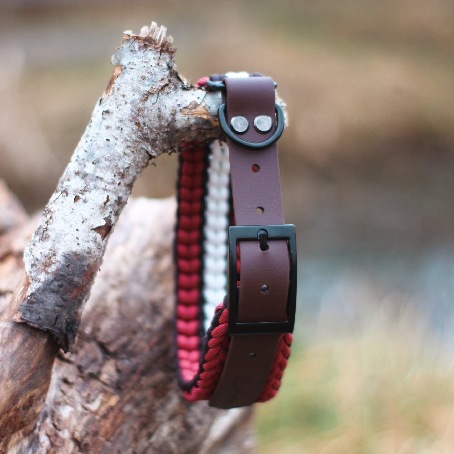 Detalizēts skats uz pīto kakla siksnu ar nacionālo rakstu
